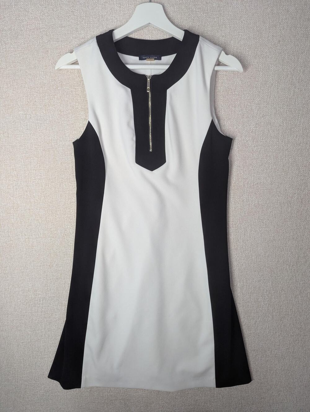 Stylish Tommy Hilfiger Black & White Dress - Size M